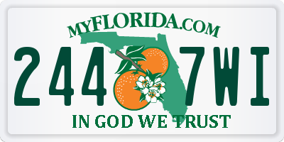 FL license plate 2447WI
