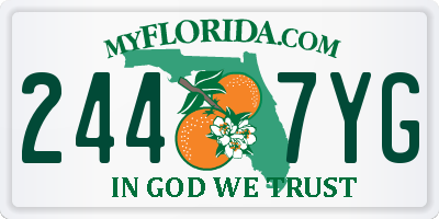 FL license plate 2447YG