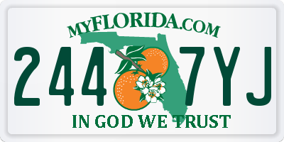 FL license plate 2447YJ