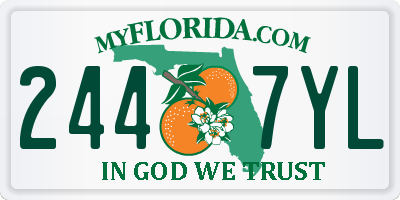 FL license plate 2447YL