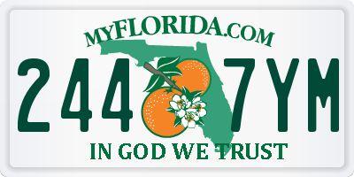 FL license plate 2447YM