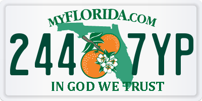 FL license plate 2447YP