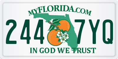 FL license plate 2447YQ