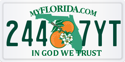FL license plate 2447YT