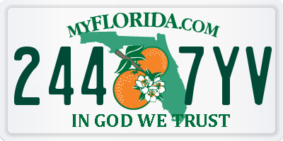 FL license plate 2447YV