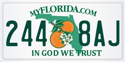 FL license plate 2448AJ