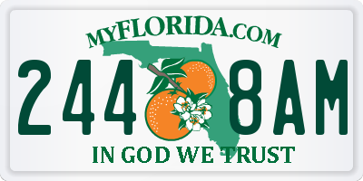FL license plate 2448AM