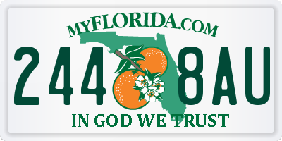 FL license plate 2448AU