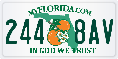 FL license plate 2448AV