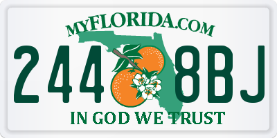 FL license plate 2448BJ