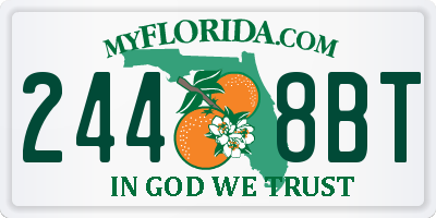 FL license plate 2448BT
