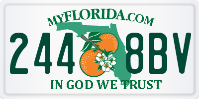 FL license plate 2448BV