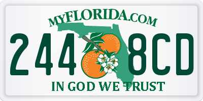FL license plate 2448CD