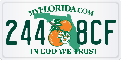 FL license plate 2448CF