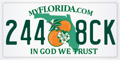 FL license plate 2448CK