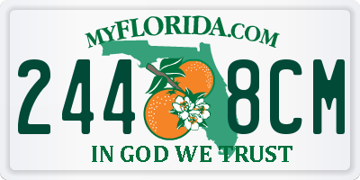 FL license plate 2448CM