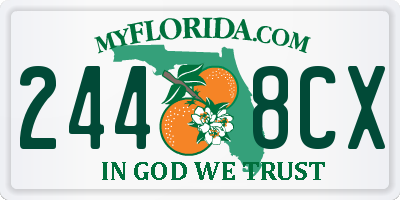 FL license plate 2448CX