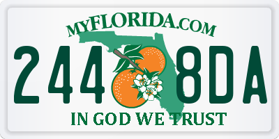 FL license plate 2448DA