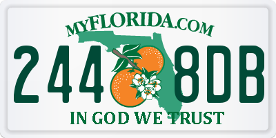 FL license plate 2448DB