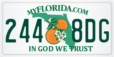 FL license plate 2448DG