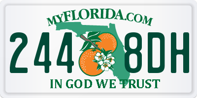 FL license plate 2448DH