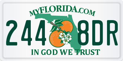 FL license plate 2448DR