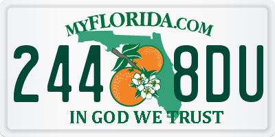 FL license plate 2448DU