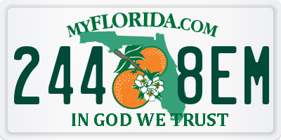 FL license plate 2448EM