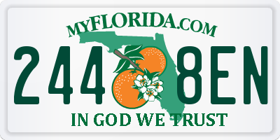 FL license plate 2448EN
