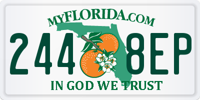 FL license plate 2448EP