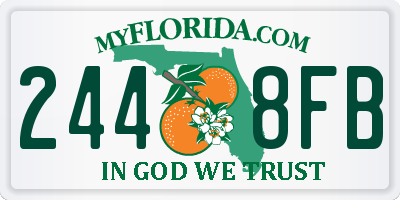 FL license plate 2448FB