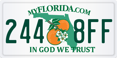 FL license plate 2448FF