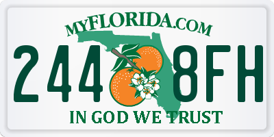 FL license plate 2448FH
