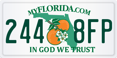 FL license plate 2448FP