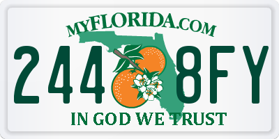 FL license plate 2448FY