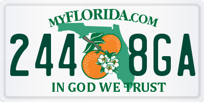 FL license plate 2448GA