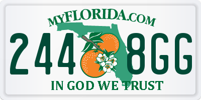 FL license plate 2448GG