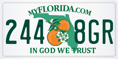 FL license plate 2448GR