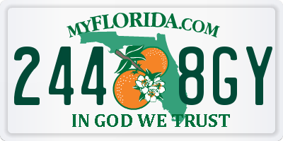 FL license plate 2448GY