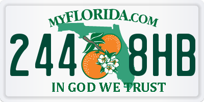FL license plate 2448HB