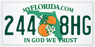 FL license plate 2448HG