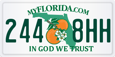 FL license plate 2448HH