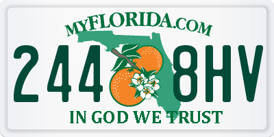 FL license plate 2448HV