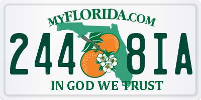 FL license plate 2448IA