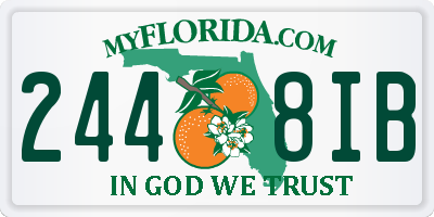 FL license plate 2448IB