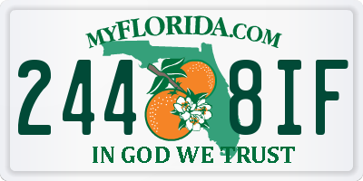 FL license plate 2448IF