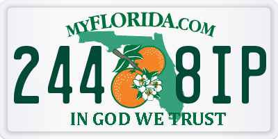 FL license plate 2448IP