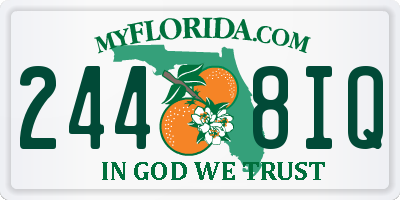 FL license plate 2448IQ