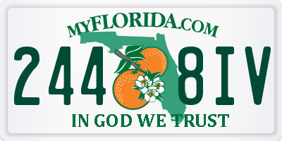 FL license plate 2448IV
