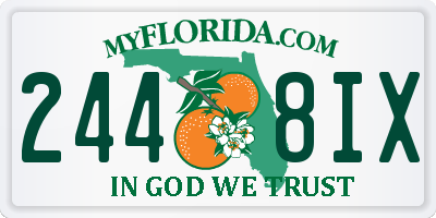 FL license plate 2448IX